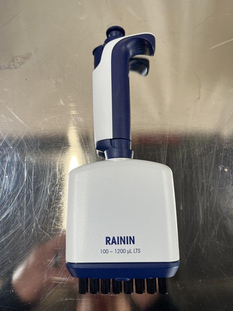 Rainin 8-Channel 100-1200uL Pipet-Lite XLS Multi-Channel Pipette Good Condition